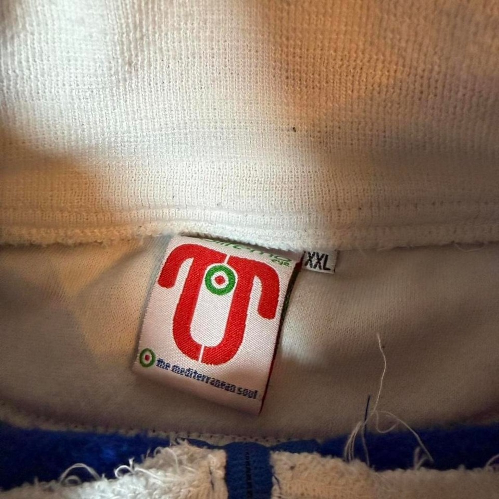 The Mediterranean Soul Italia Track Jacket Mens XXL Blue Full Zip Italy Soccer - Picture 5 of 8